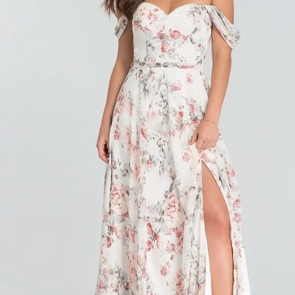 kleinfeld floral bridesmaid dresses Modern Romantic 3D Floral A-Line Dress